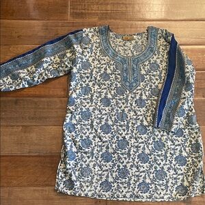 Blue Floral Kurti